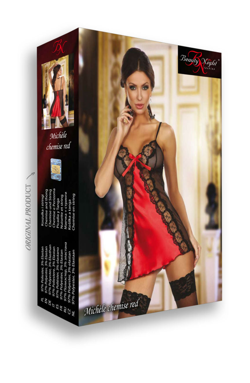 Beauty Night BN6334 Michele Chemise Red